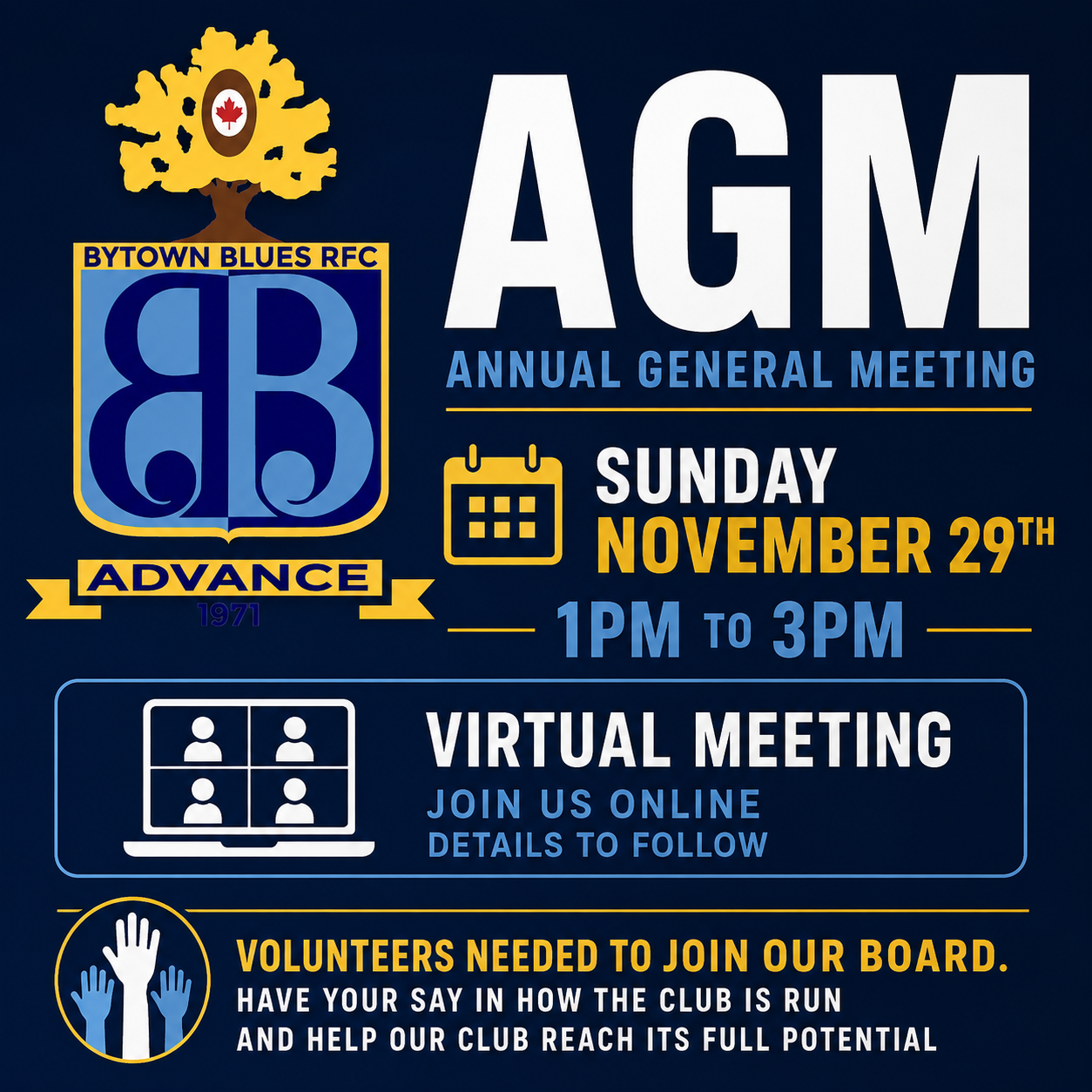 Bytown Blues RFC - 2026 AGM